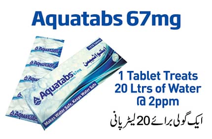 aquatabs 67mg for the treatment of 20 liters of water and best alternate of boiling water