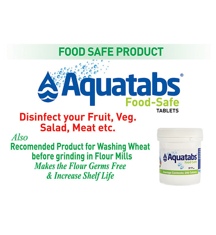 aquatabs food safe for the disinfection of fruit, vegetables, salad and meat etc