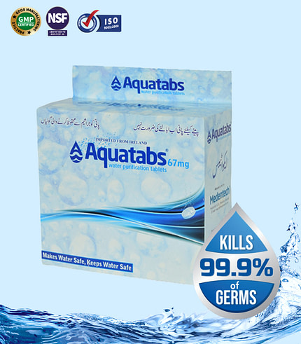 aquatabs 67 for home based water treatement at small scale