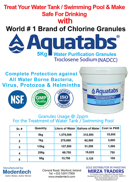 aquatabs granules for water tank/ swimming pool